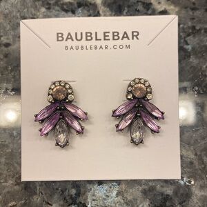 NWT Baublebar purple pixi crystal studs
